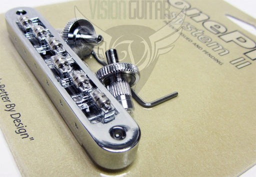 TonePros TP6R-C Chrome Nashville Tune-O-Matic Bridge With Roller Saddles