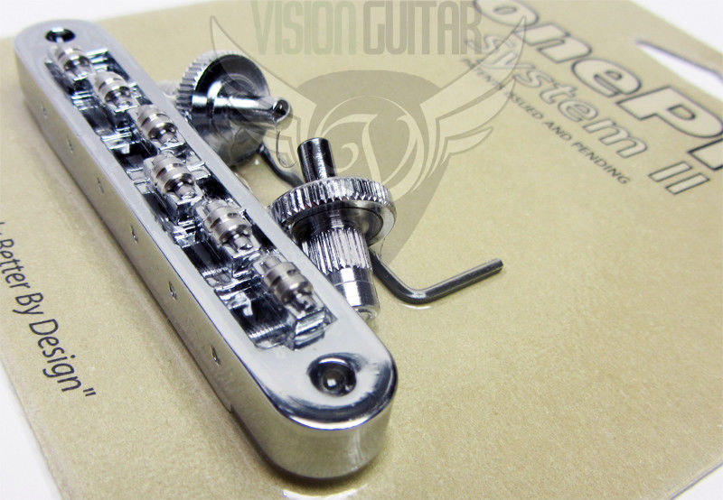 TonePros TP6R Tune-o-matic Bridge With Roller Saddles - Small Posts - Foto 8