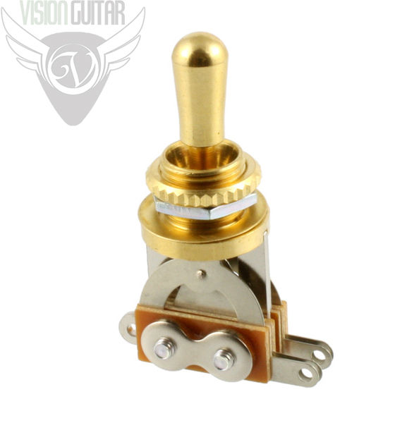 GOLD Short Straight Type 3-Way Toggle Switch - Fits Epiphone Guitars