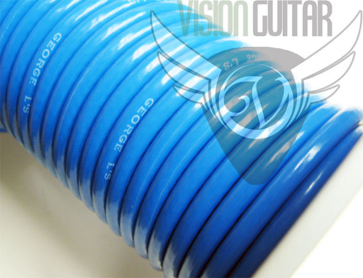 George L's .225 BLUE GUITAR INSTRUMENT CABLE - Per Foot