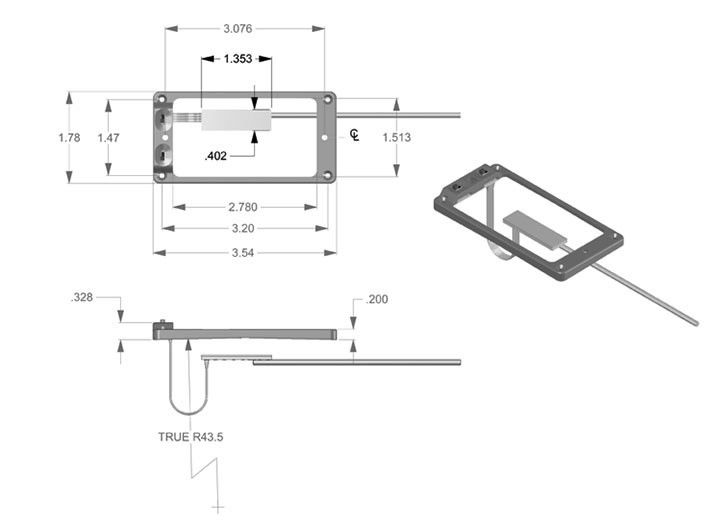Seymour Duncan TS-2s Triple Shot Mounting Ring Set USA Les Paul 11806-05-CR