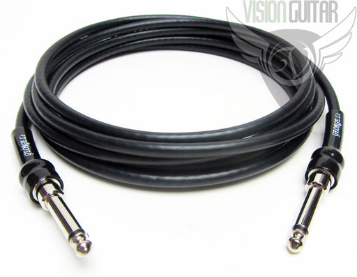 20' George L's .225 Black Guitar Cable - Stretch Plugs - Great For Strats