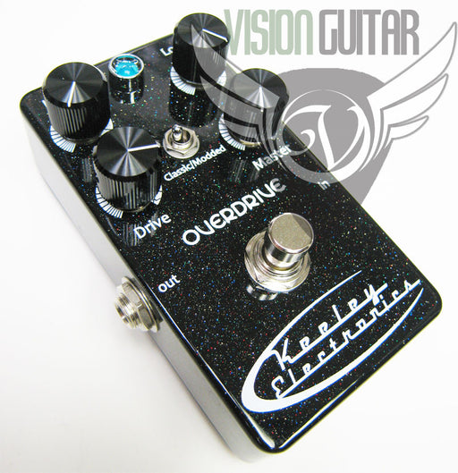 Keeley Electronics LUNA OVERDRIVE Distortion Pedal - Custom Black Sparkle