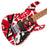 EVH Striped Series Frankie Red/White/Black Relic Electric Guitar 5107900503