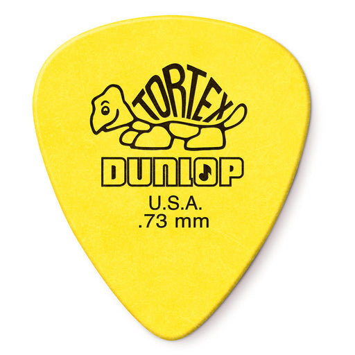 Dunlop 418 Tortex Standard Guitar Picks Yellow .73mm 72-Pack 418R.73