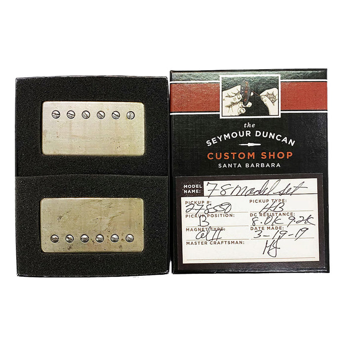 Seymour Duncan Custom Shop ’78 Model Humbucker Pickup Set Aged Nickel