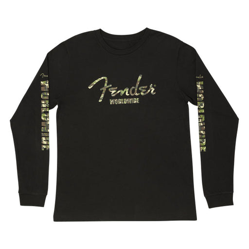 Fender Camo Long Sleeve T-Shirt Black Large 9192001506