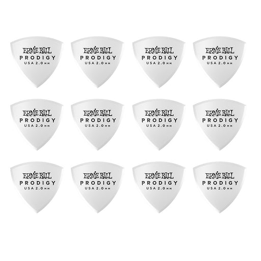 Ernie Ball 2.0mm White Shield Prodigy Picks 12-pack 9337