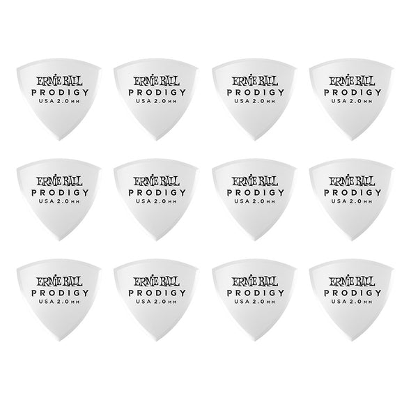 Ernie Ball 2.0mm White Shield Prodigy Picks 12-pack | Vision Guitar