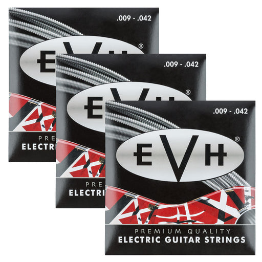 3-Pack! EVH Premium Electric Guitar Strings 09-42 Gauge 0220150042