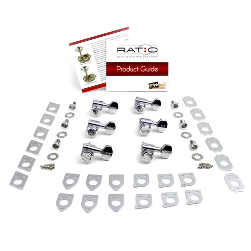 Graph Tech 6IL Ratio 10mm Mini Staggered Locking Machine Heads PRL-9721-C0