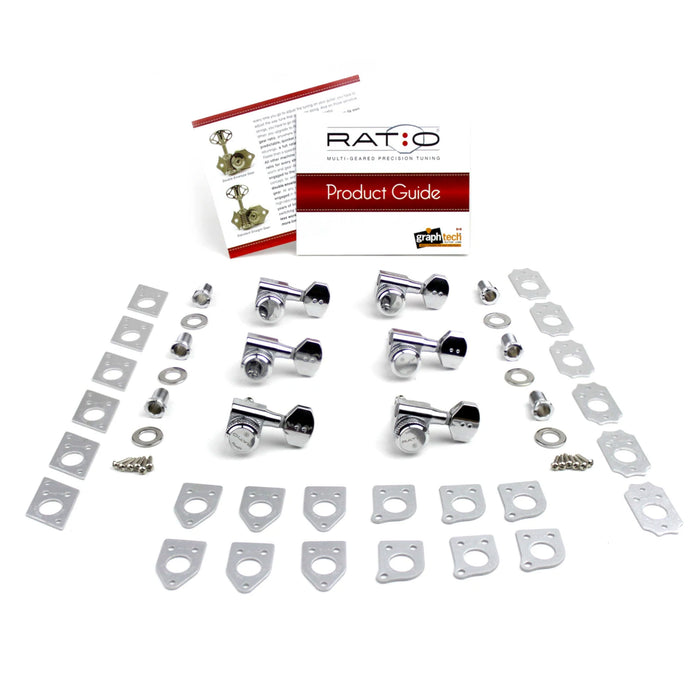 Graph Tech 6IL Ratio 10mm Mini Staggered Locking Machine Heads PRL-9721-C0