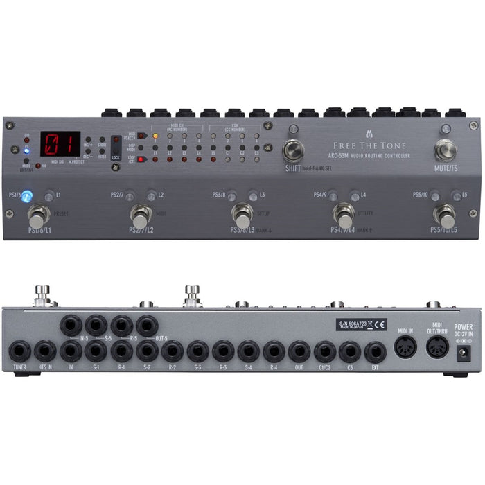 Free The Tone ARC-53M Audio Routing Controller MIDI Switcher Silver