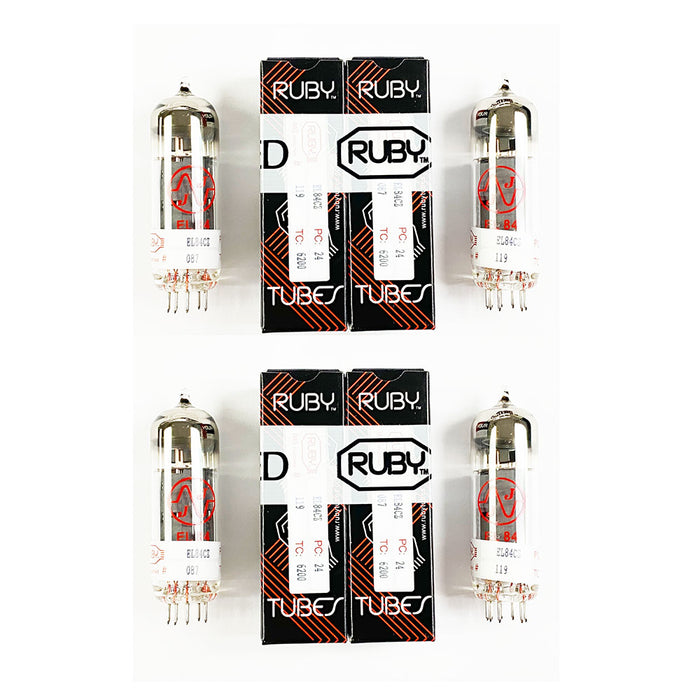 Ruby JJ Matched Quad EL84 Power Tubes EL84CZ