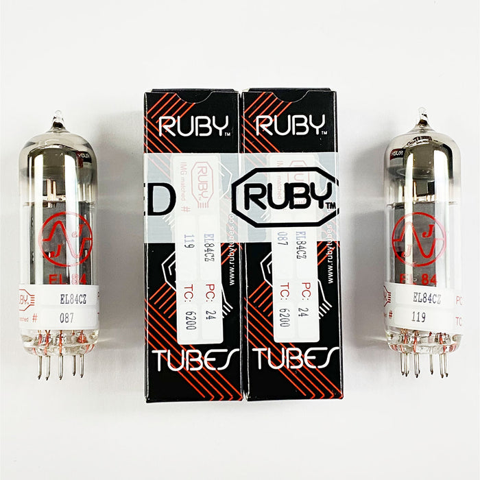 Ruby JJ Matched Duet EL84 Power Tubes EL84CZ