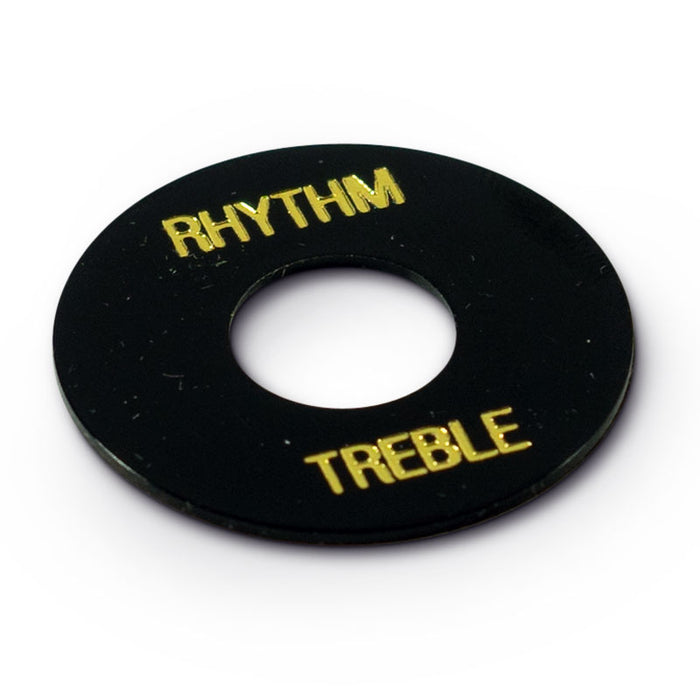 WD Rhythm Treble Ring Washer Gibson Toggle Switches Black Gold Print GRTBG