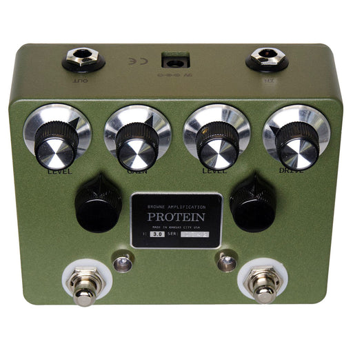 Browne Amplification Protein Version 3 Dual Overdrive Pedal Green
