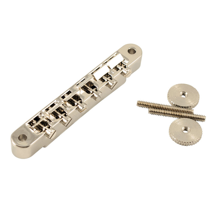Kluson Non-Wired ABR-1 Tune-O-Matic Bridge Brass Saddles Nickel KABRNW-N