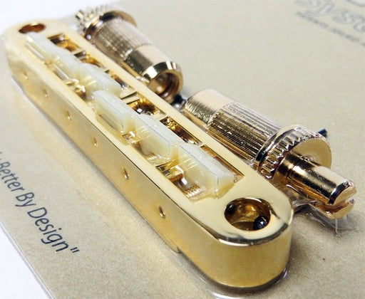 TonePros Nashville Locking Bridge Pre-Notched Nylon Saddles Gold TPFPG-G