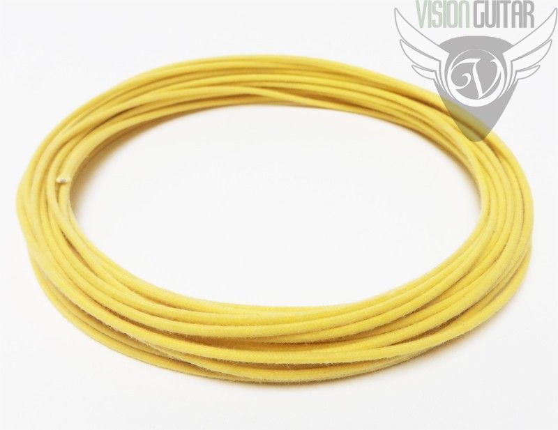 Yellow Cloth Push Back Vintage Correct Single Conductor Wire - Sold By The Foot