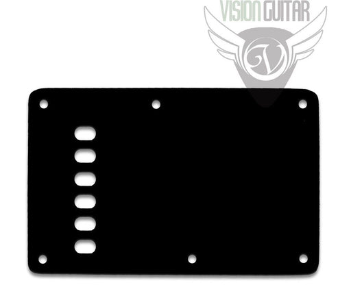 Strat BACKPLATE Vintage Style .060 Thin Black - Oval Holes (STBV-3601T)