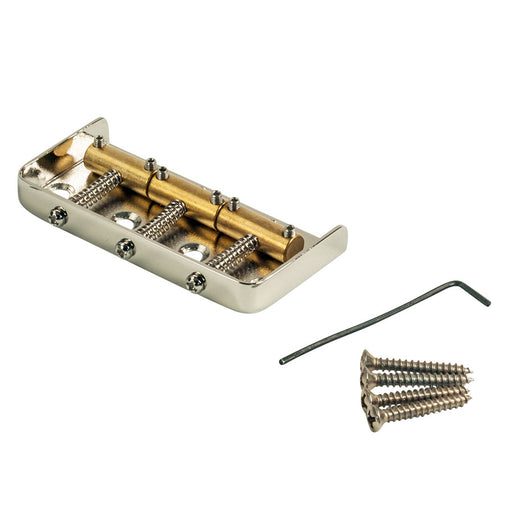 Kluson USA 1/2 Size Steel Tele Bridge Brass Saddles Satin Nickel KHTBSV-N