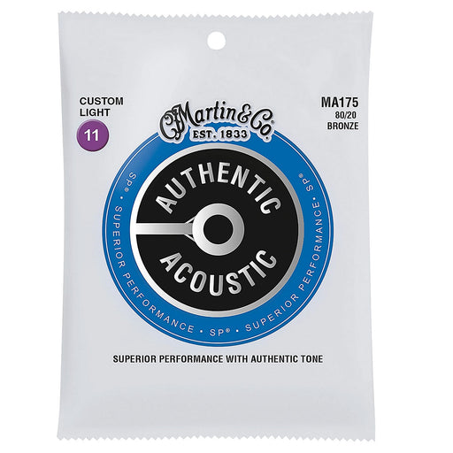 Martin Acoustic SP Guitar Strings Bronze 11-52 Custom Light MA175