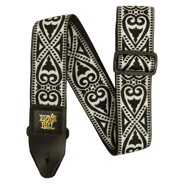 Ernie Ball 5345 Black Heart Jacquard Strap
