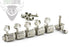 Kluson 6-In-Line 1960's Double Line TUNERS - Nickel (SET of 6) SD9105MN DR