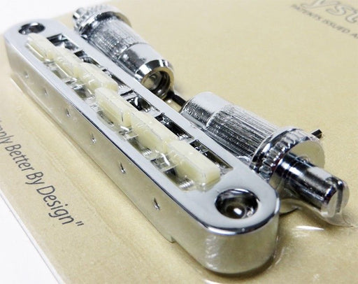 TonePros Nashville Locking Bridge Pre-Notched Nylon Saddles Chrome TPFPG-C