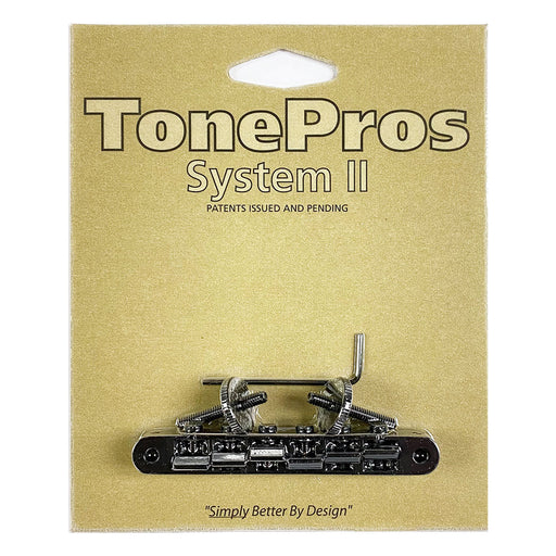 TonePros ABR1 Tune-O-Matic Bridge Un-Notched Saddles AVR2-B Black