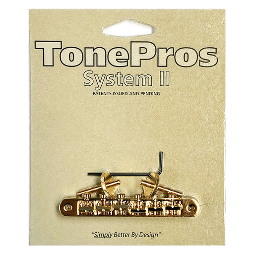 TonePros ABR-1 Tuneomatic Bridge (Notched Saddles) Gold AVR2P-G