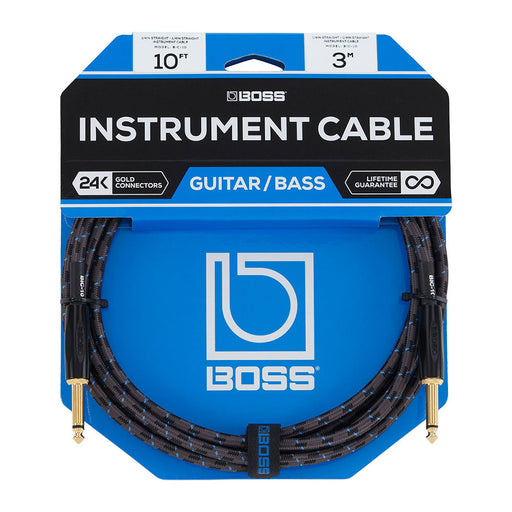 Boss BIC-10 10' Instrument Cable (2) Straight Plugs