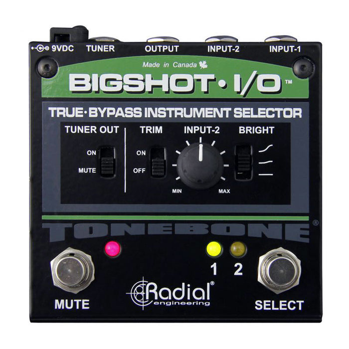 Radial BigShot I/O True-bypass Instrument Selector w/LED