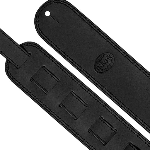 Steph 2.5" Old Vintage Leather Handmade Strap OV-225 Black