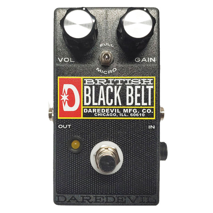 british overdrive pedal Daredevil Pedals British Black Belt Overdrive Pedal