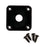 Les Paul Plastic Jack Plate With Matching Screws Black