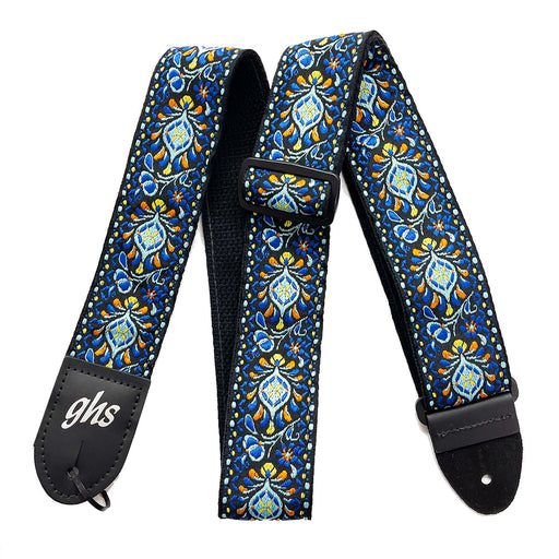 GHS Retro Jaquered Guitar Strap Blue A15EB