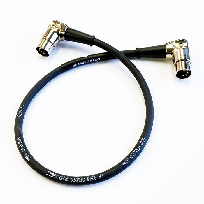 1.5 Foot (45.72 cm) Best-Tronics Right-Angle MIDI Cable USA Quality Made