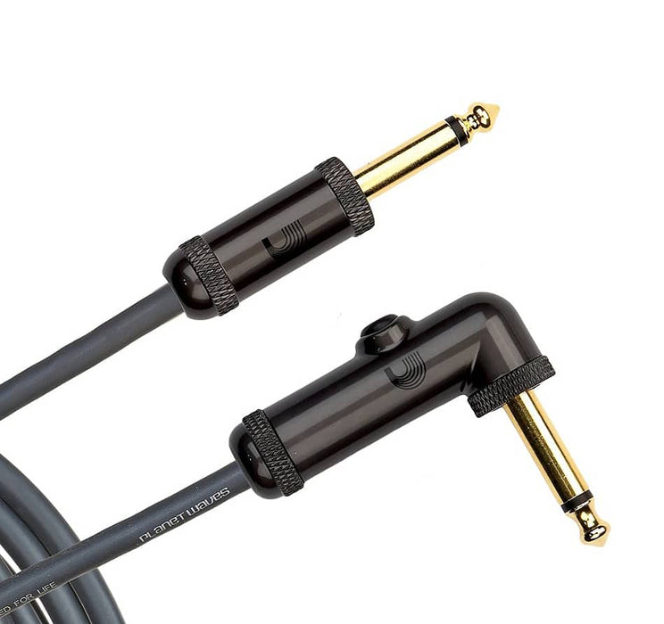 Planet Waves 10' Circuit Breaker Instrument Cable Straight and Angled Plug PW-AGRA-10