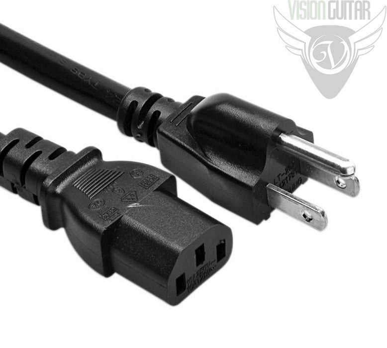 Quality 10ft 14AWG Power Cord Amplifier Cable C13/5-15P Black