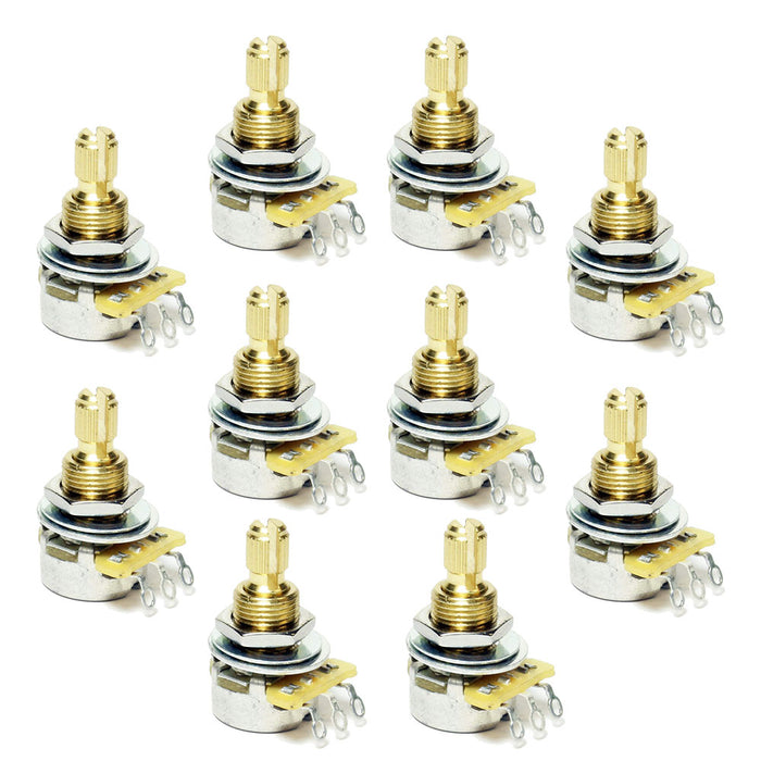 (10) Count Bulk CTS 250k Audio Mini Potentiometers Volume Pots