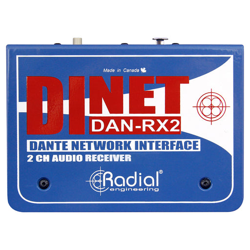 Radial DiNet DAN-RX2 2-channel 24bit/96kHz Dante Digital-To-Analog Endpoint