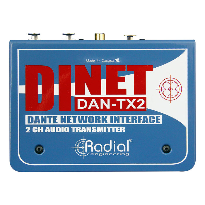Radial DiNet DAN-TX2 2-Channel Dante Analog-To-Digital Converter