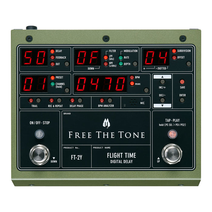 Free The Tone Flight Time Digital Delay Pedal FT-2Y