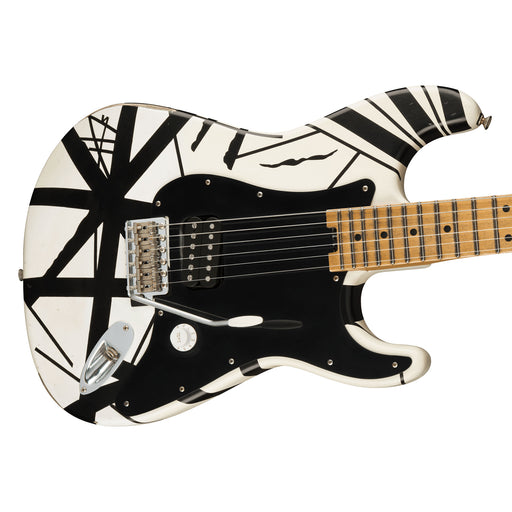 EVH Striped Series '78 Eruption White with Black Stripes Relic 5107900576