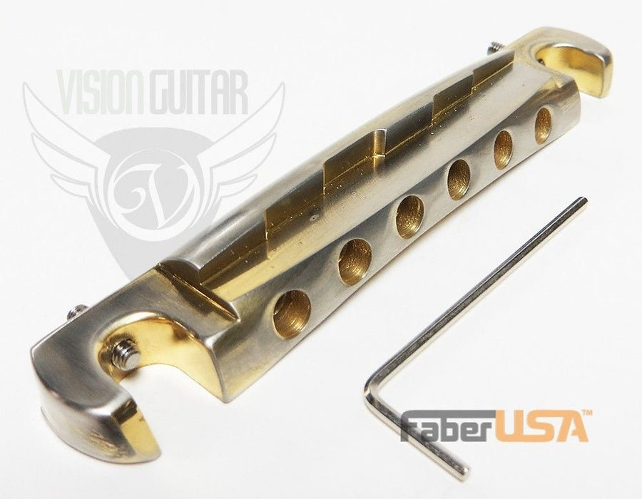 Faber TPWC Compensated Wraparound Tailpiece (3057) Aged Gold Finish