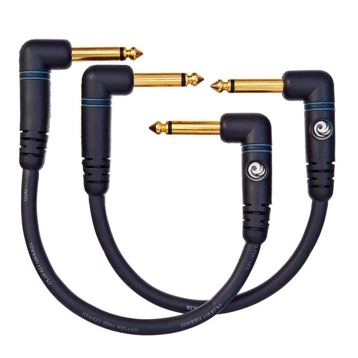 2-pack! Planet Waves Custom Series Right-Angle Patch Cable (6 Inches)