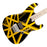 EVH Striped Series Black with Yellow Stripes Electric Guitar 5107902528