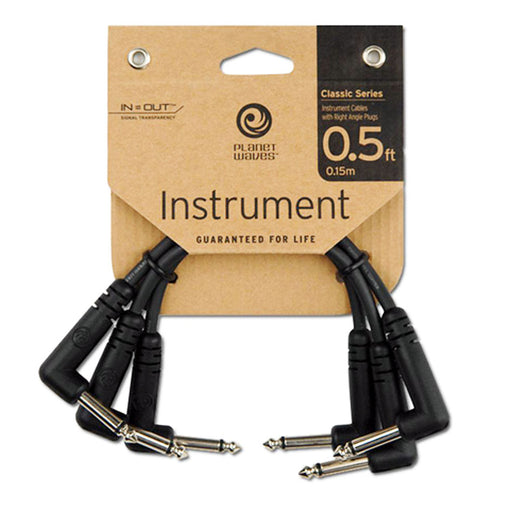 Planet Waves Classic Series Right-Angle Patch Cable (3-Pack 6") PW-CGTP-305